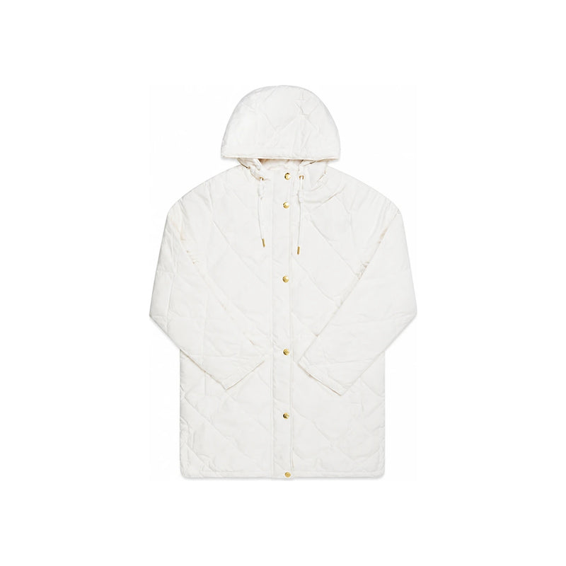 Saint James Irina Quilted Long Down Puffer Coat for Women 2895 BLANC