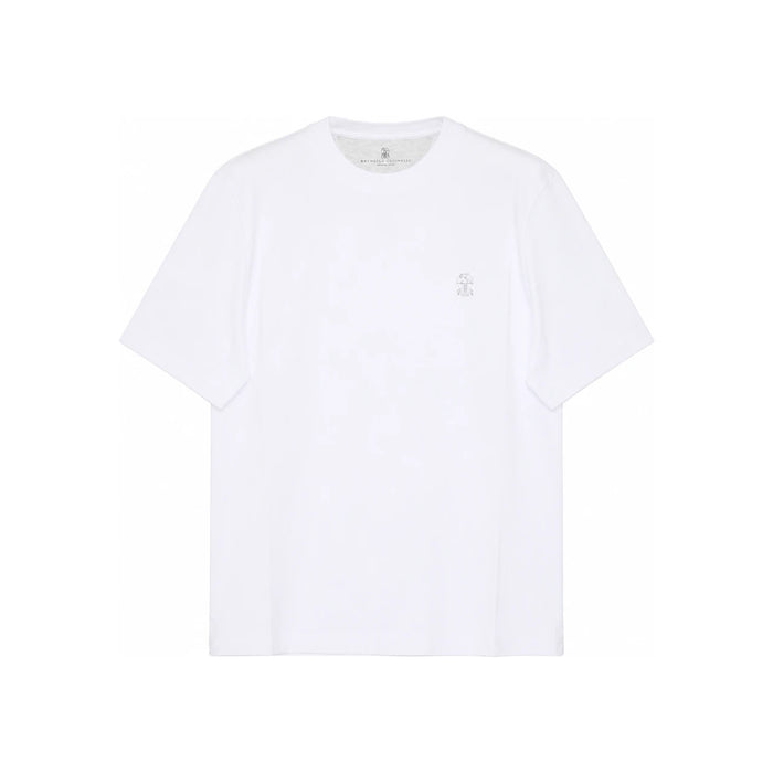 Brunello Cucinelli Logo Short Sleeve T-Shirt for Men