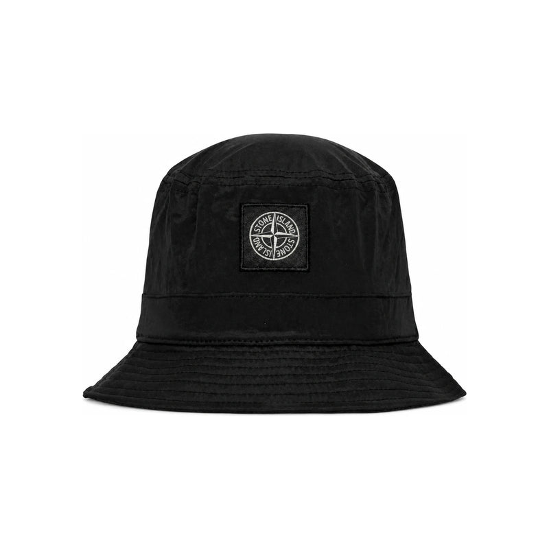 STONE ISLAND Black Bucket Hat 801599376 V0029