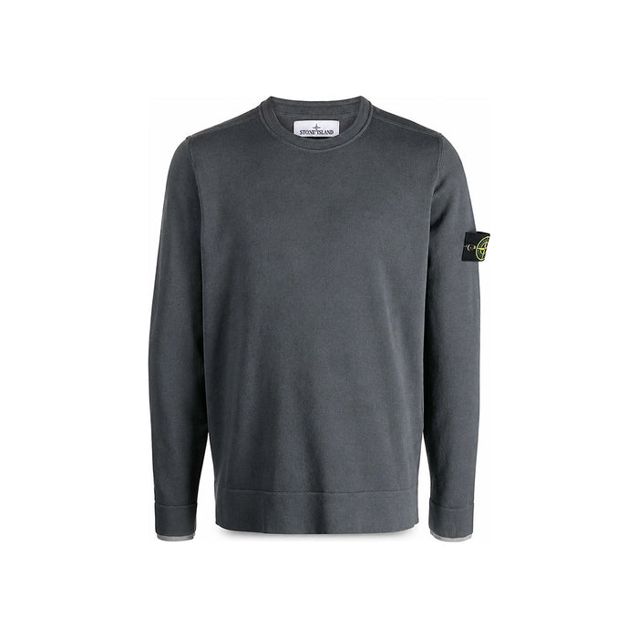 STONE ISLAND Stretch Wool Crewneck Knit Sweater Navy Men