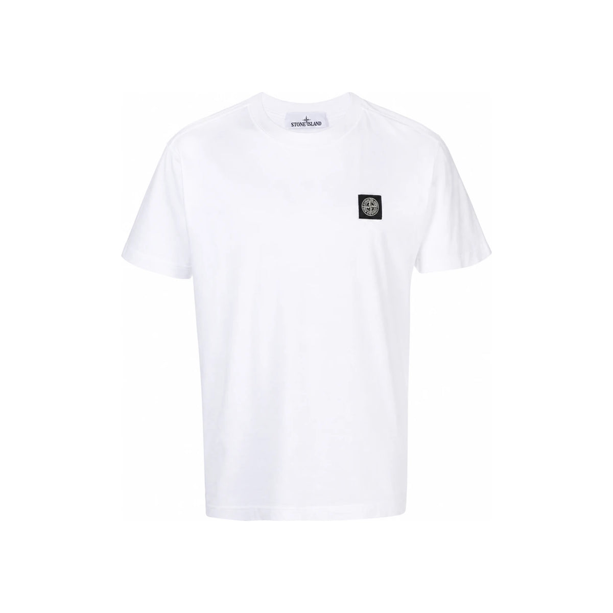 STONE ISLAND Cotton Jersey Slim Fit Short Sleeve T-Shirt White