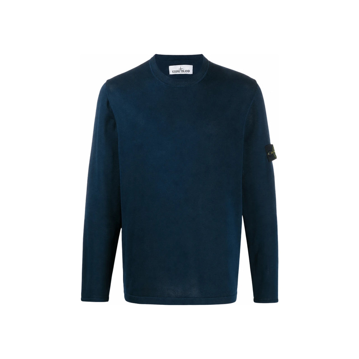 STONE ISLAND Navy Anniversary Patch Round Neck Knit Sweater