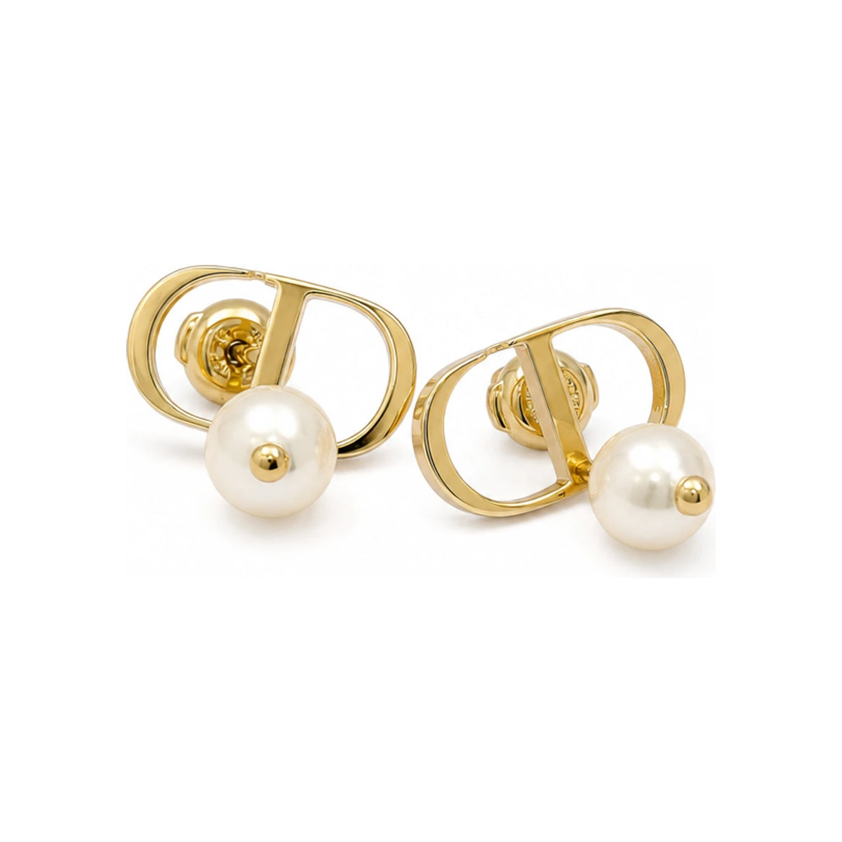 DIOR Petit CD White Pearl Stud Earrings E1520PTCRS