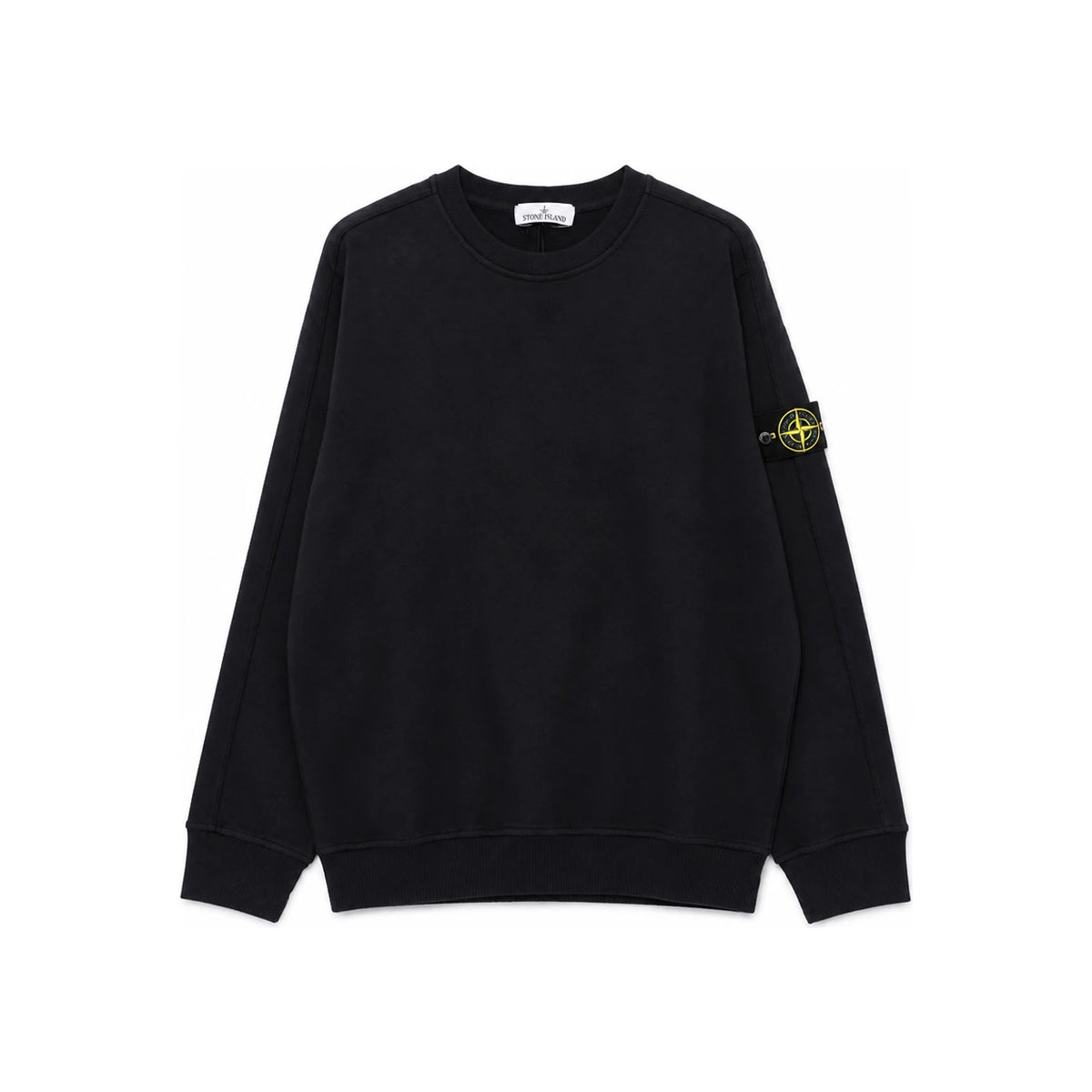 STONE ISLAND Old Effect Malfile Fleece Crewneck Sweatshirt