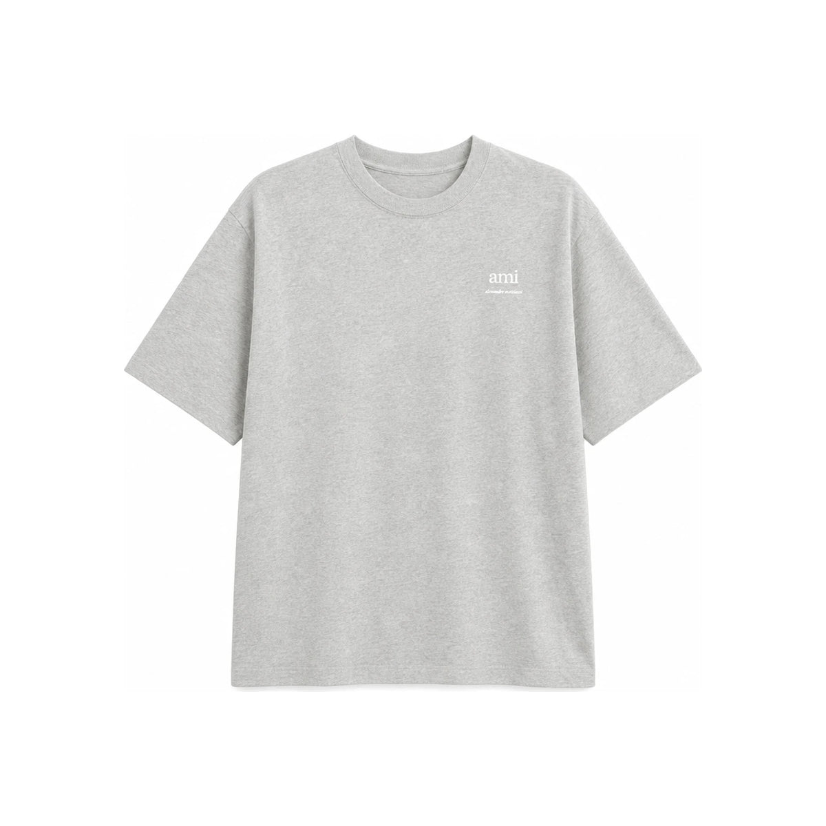 AMI Logo Print Short Sleeve T-Shirt Gray