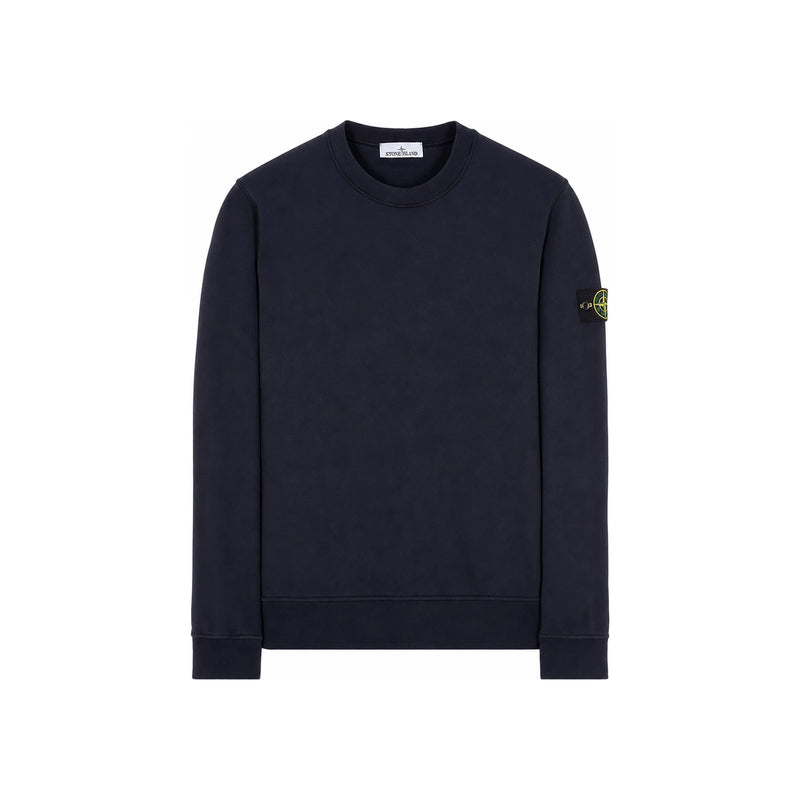 STONE ISLAND Compass Logo Patch Crewneck Sweatshirt Navy 761563051