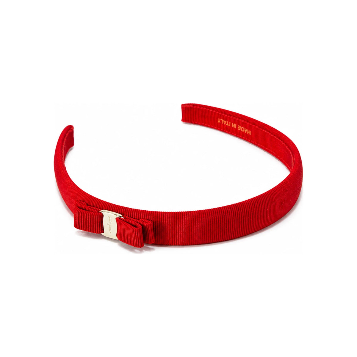 Ferragamo Gold Vara Bow Headband Red 34 0086 0430315