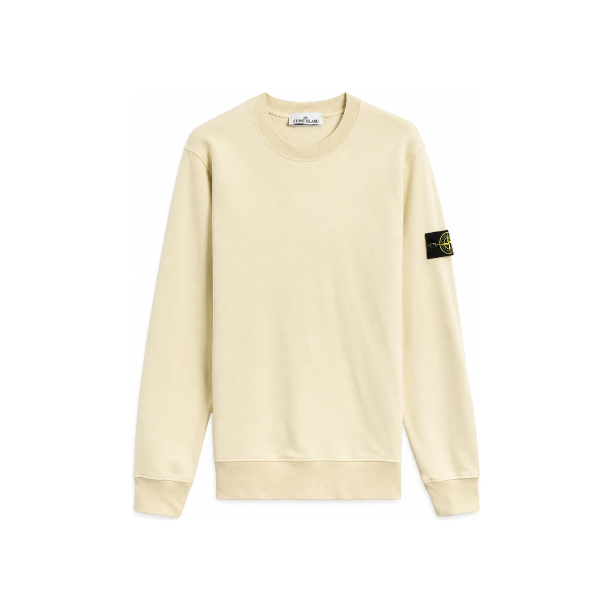 STONE ISLAND Cotton Fleece Crewneck Sweatshirt Men Navy