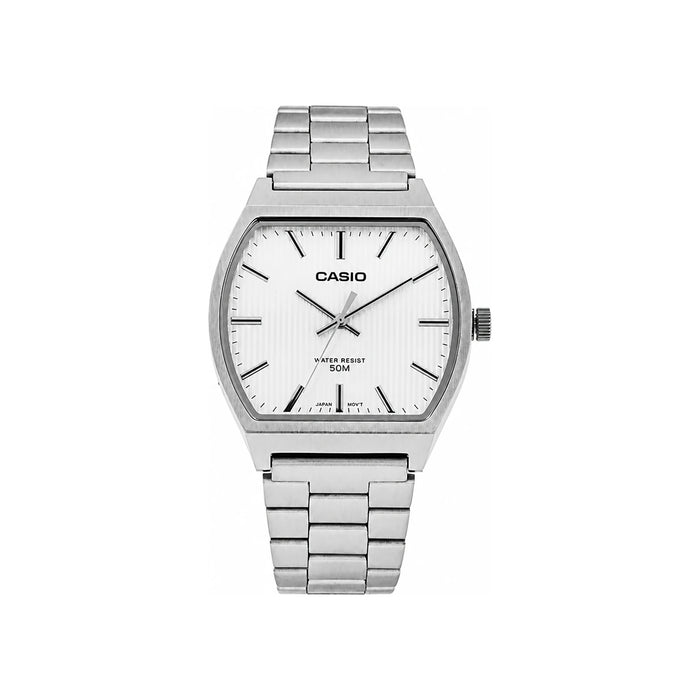 Casio Silver Square Women’s Rubber Watch MTP B140D 7AVDF MTP B140D 7A