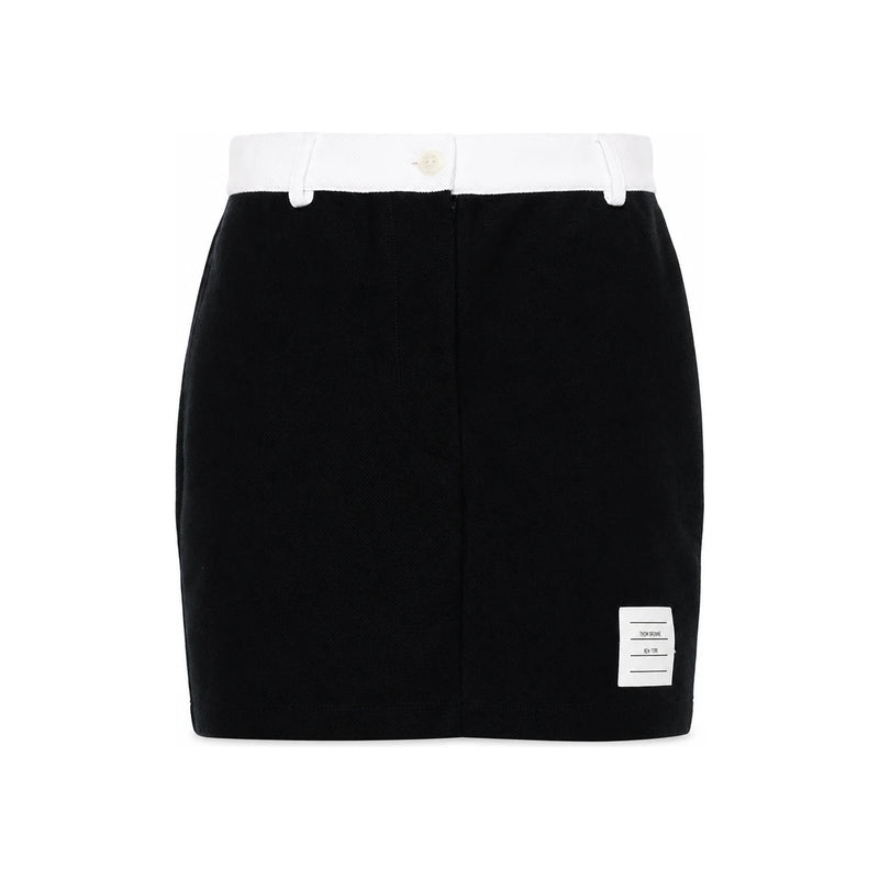 THOM BROWNE Tech Twill Mini Skirt Navy