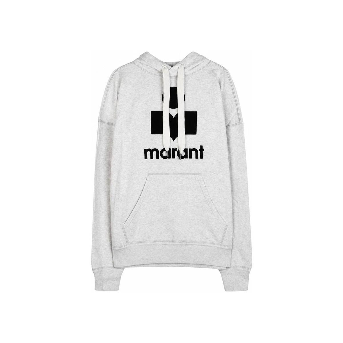 Isabel Marant Ecru Cotton MANSEL Logo Hoodie