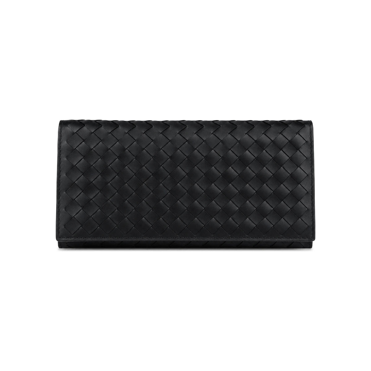Bottega Veneta Men’s Intrecciato Black Long Wallet 577559 V47W1 1275