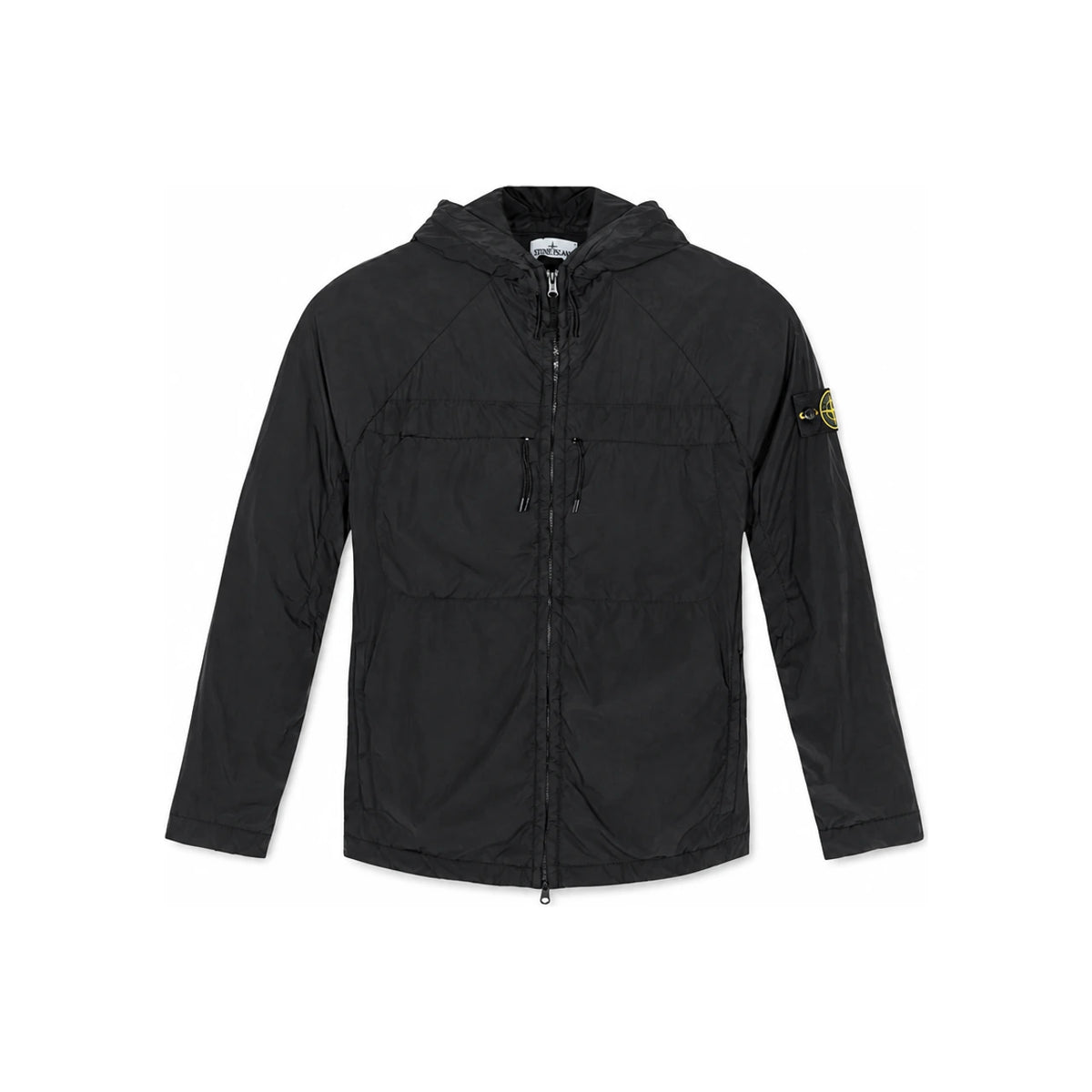 STONE ISLAND Black Comfort Tech Hooded Jacket