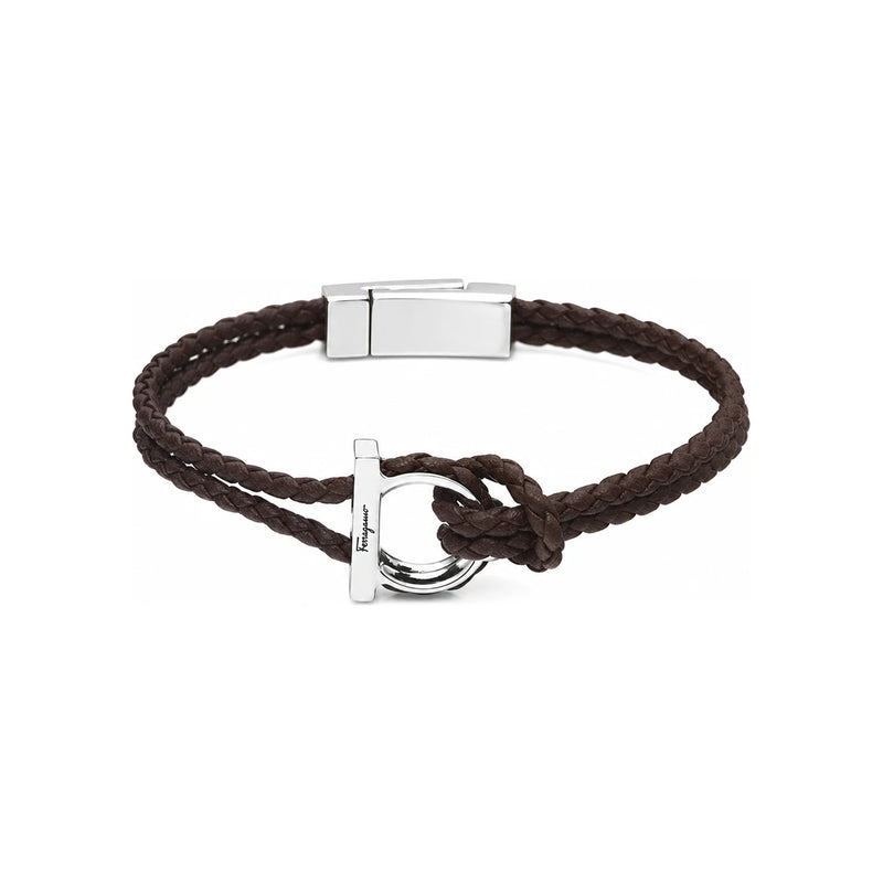 Ferragamo Men’s Leather Bracelet