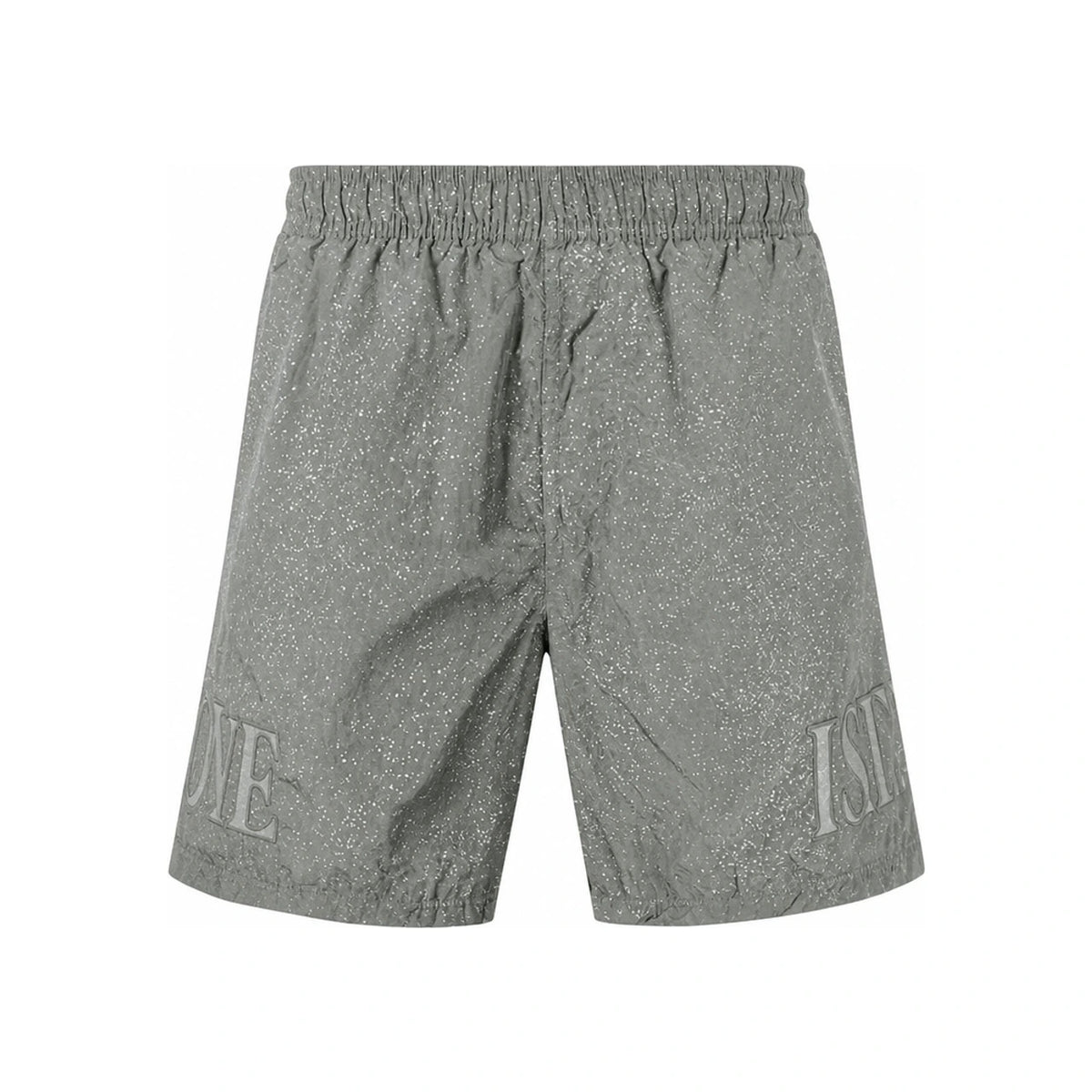STONE ISLAND Grey Nylon Logo Embroidered Swim Shorts