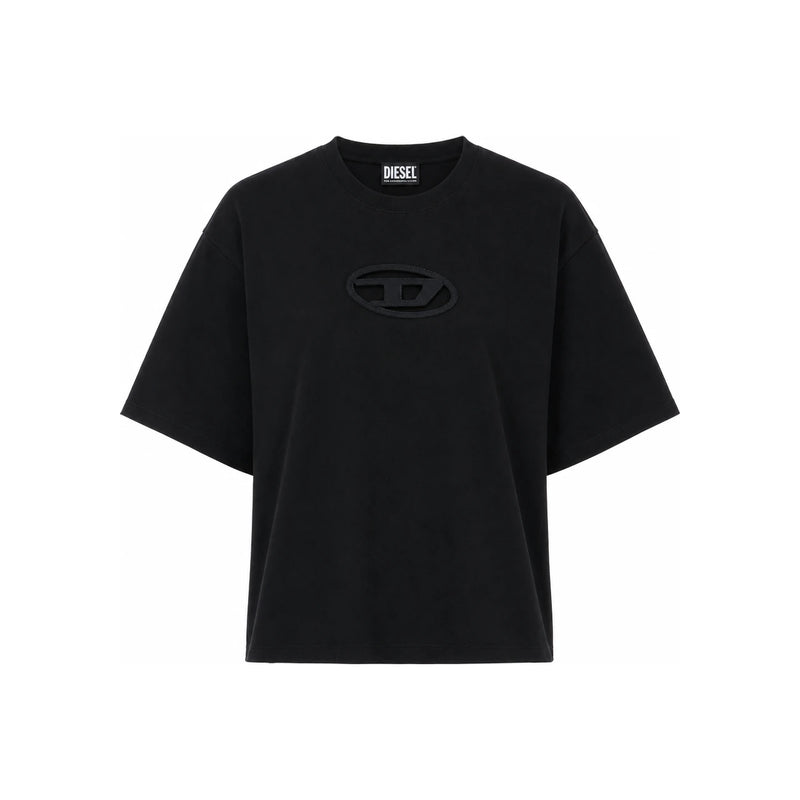 DIESEL Logo Crop T-Shirt White Women’s Cotton Top A15096 0NIAX 9XX
