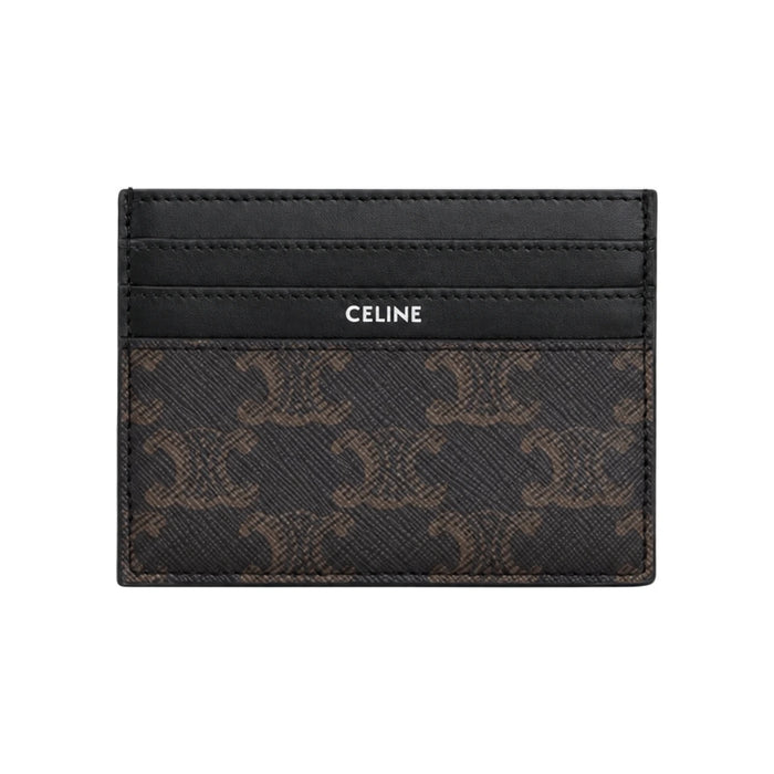 CELINE Triomphe Canvas Large Card Holder Black