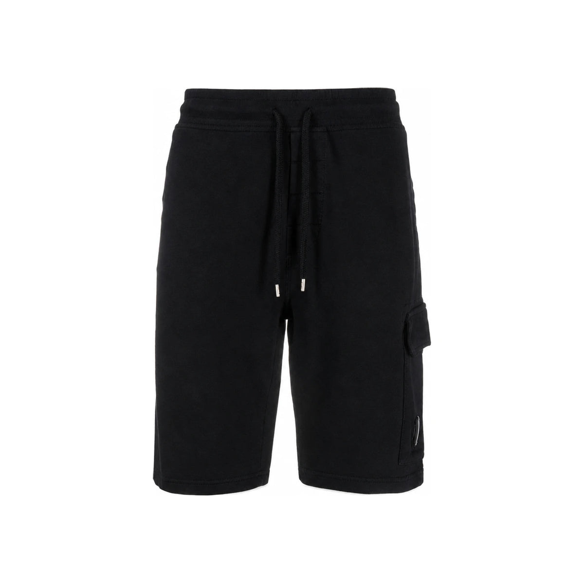 CP Company Lens Badge Cotton Shorts Black