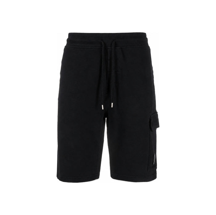 CP Company Lens Badge Cotton Shorts Black