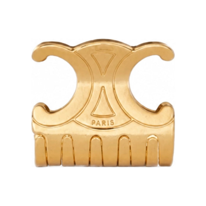 CELINE Gold Medium Hair Claw Clip Accessory 460IB6ZAS 35OR
