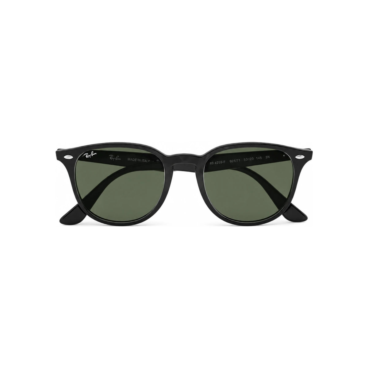 Ray Ban Square Asian Fit Sunglasses Black Green Lens Men