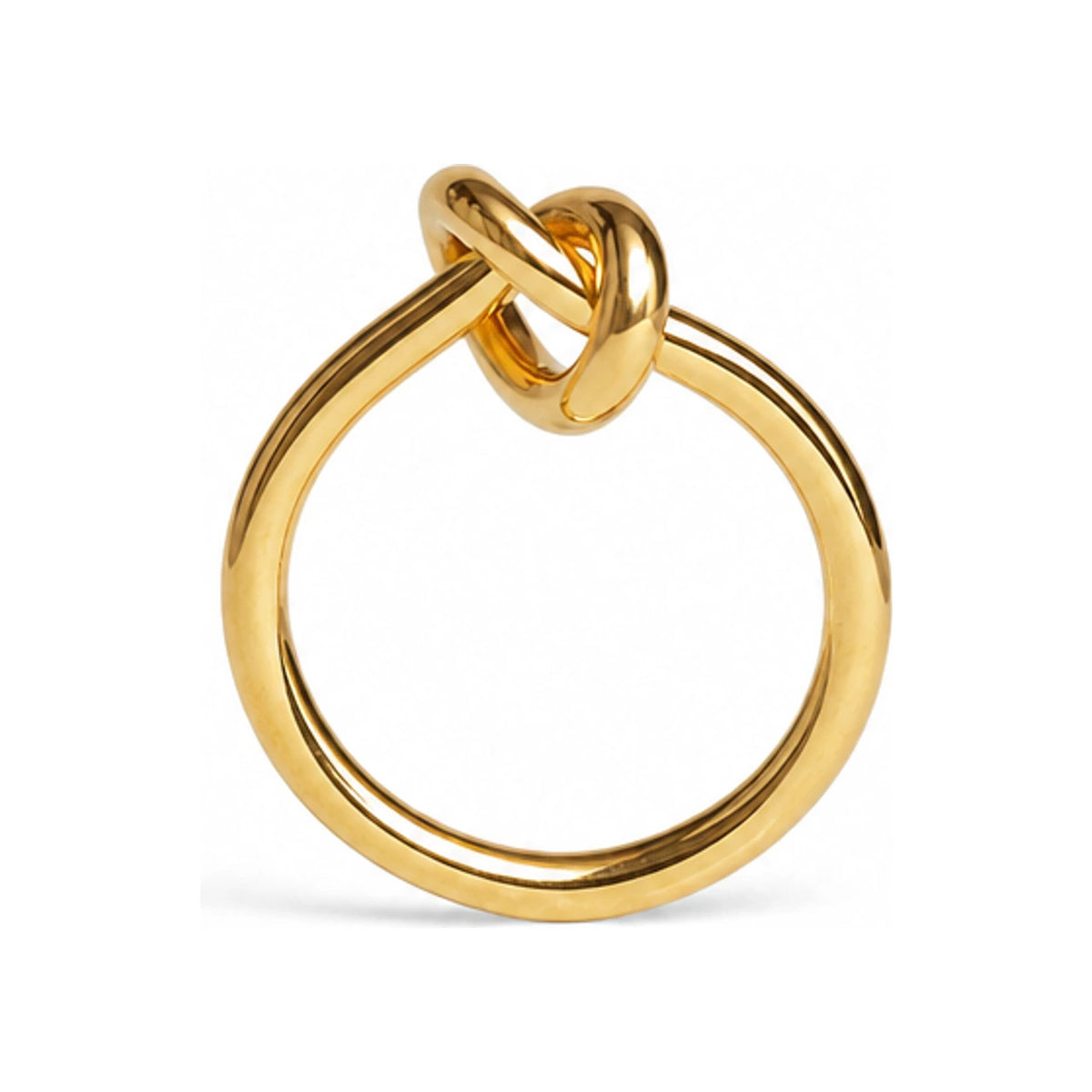 CELINE Brass Gold Knot Ring 46N636BRA 35OR