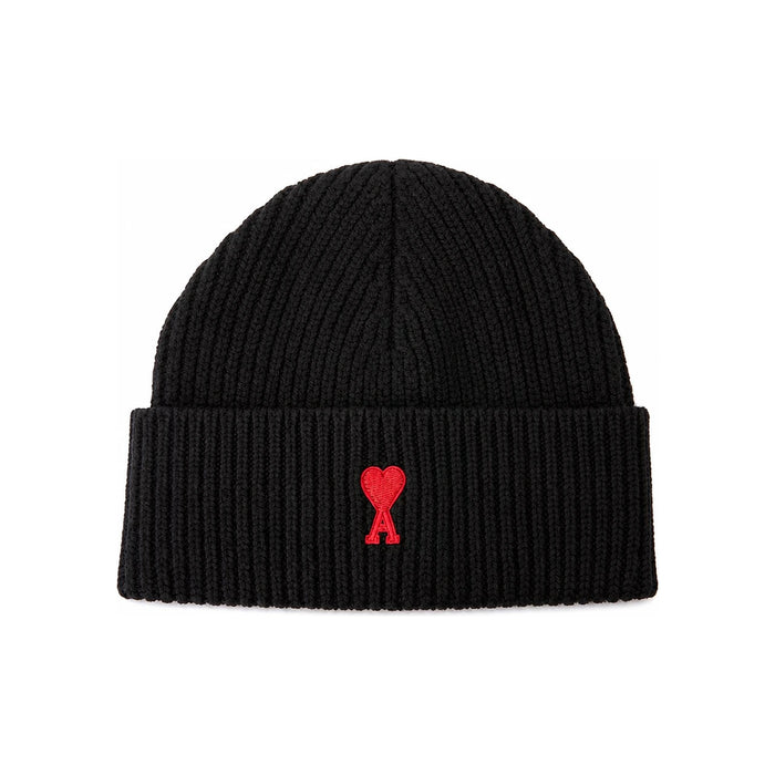 AMI Heart Logo Beanie Knit Hat for Men BFUHA116 018 009