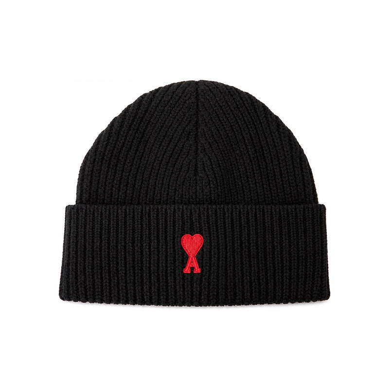 AMI Heart Logo Beanie Knit Hat for Men BFUHA116 018 009
