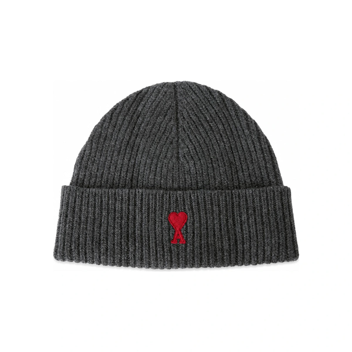 AMI Unisex Knit Beanie Hat Gray
