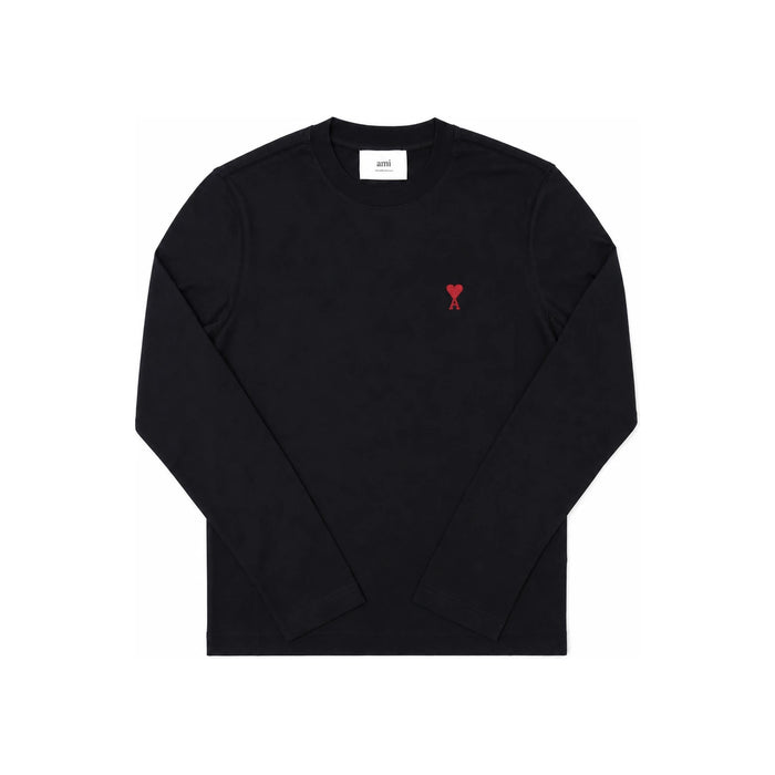 AMI Small Heart Logo Long Sleeve T-Shirt Unisex BFUTS235 724 001