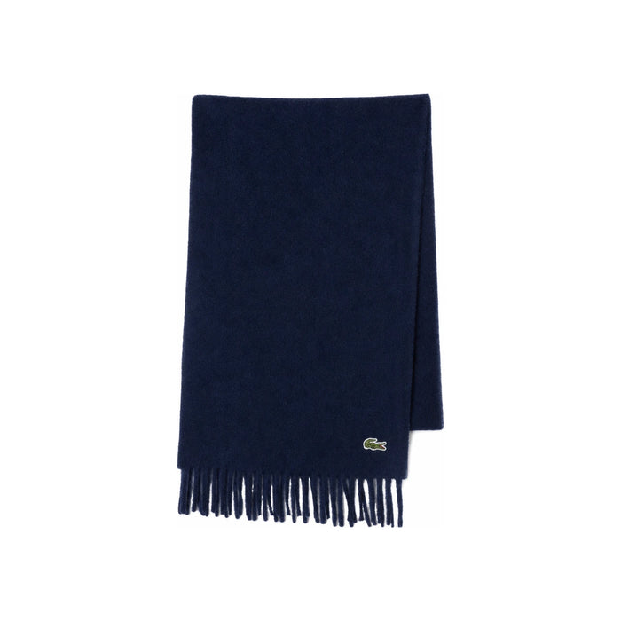Lacoste Felted Wool Cashmere Scarf Navy Unisex