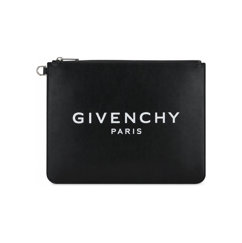GIVENCHY Black Leather Unisex Clutch Bag