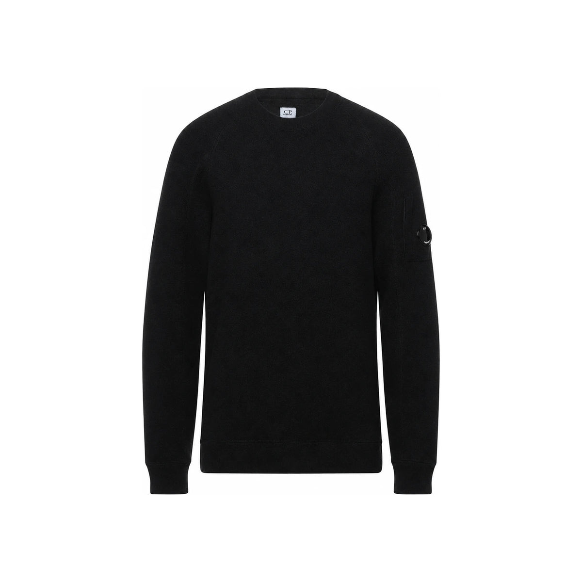 CP Company Lens Patch Crewneck Knit Sweater 11CMKN198A 005798A 999