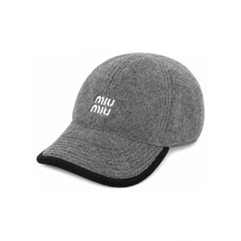 Miu Miu Logo Embroidered Fleece Cap for Women