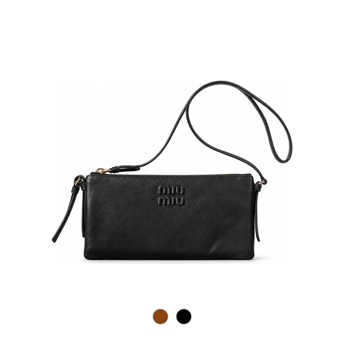 Miu Miu Nappa Leather Pouch Shoulder Bag 5NI007 AEFX F0002