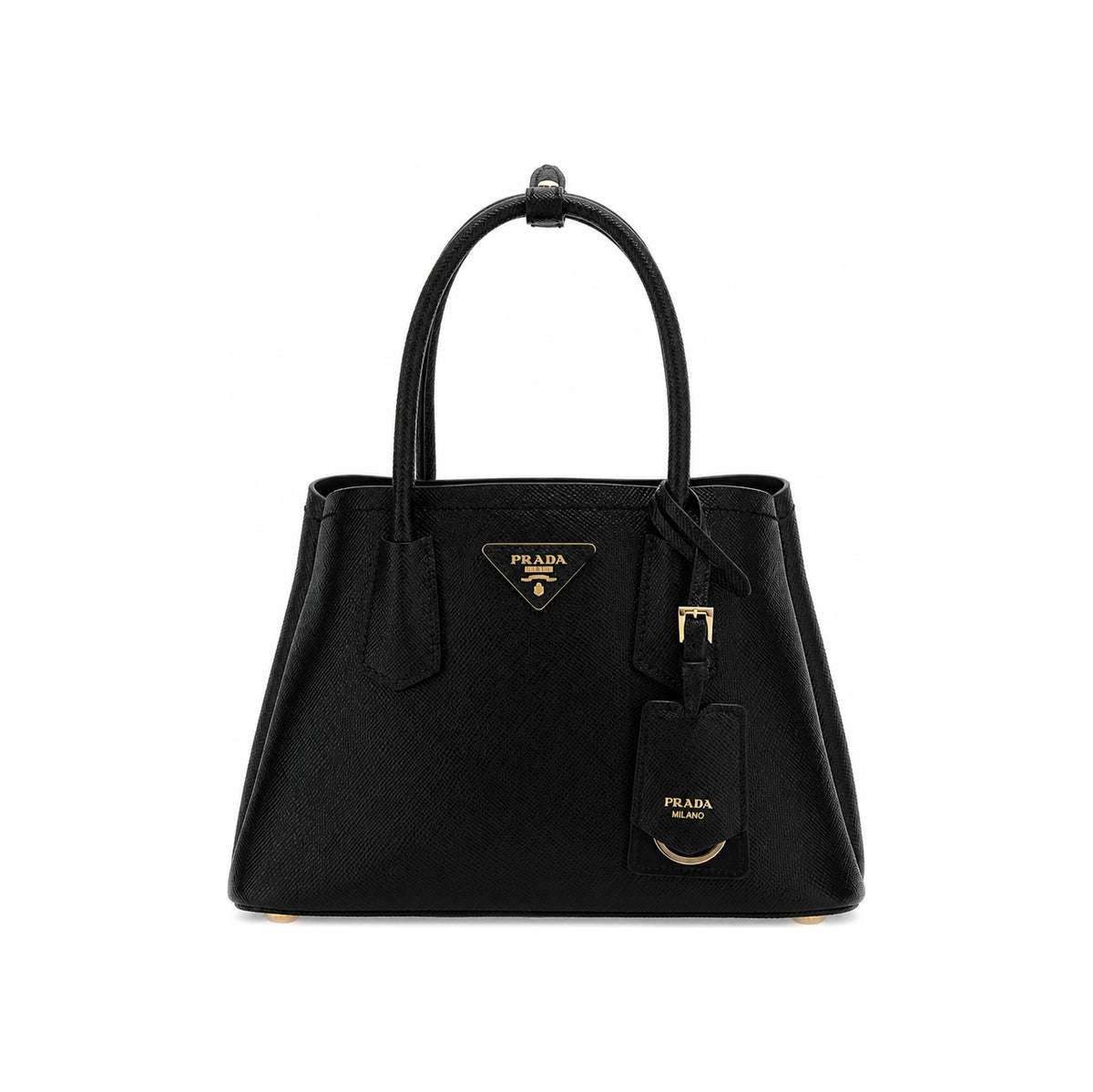 PRADA Black Leather Tote Bag