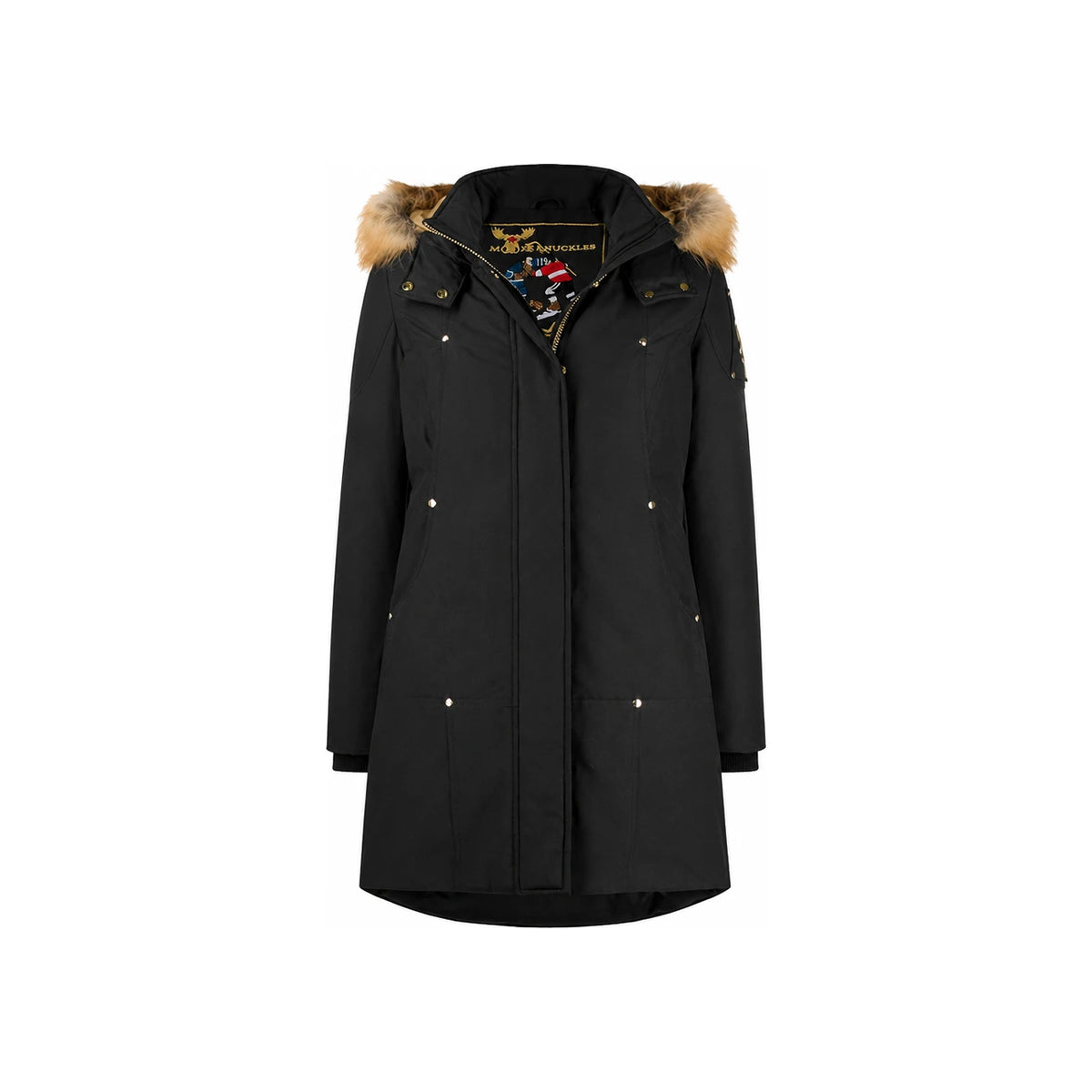 Moose Knuckles Grand Métis Fox Fur Down Puffer Jacket Black