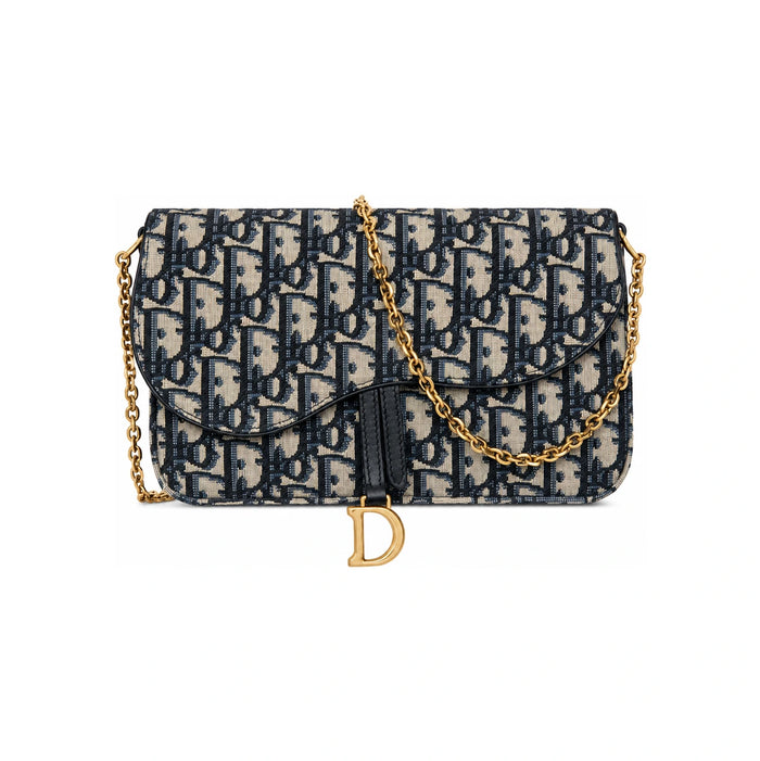 DIOR Saddle Oblique Chain Pouch Clutch Bag S5907CTZQ