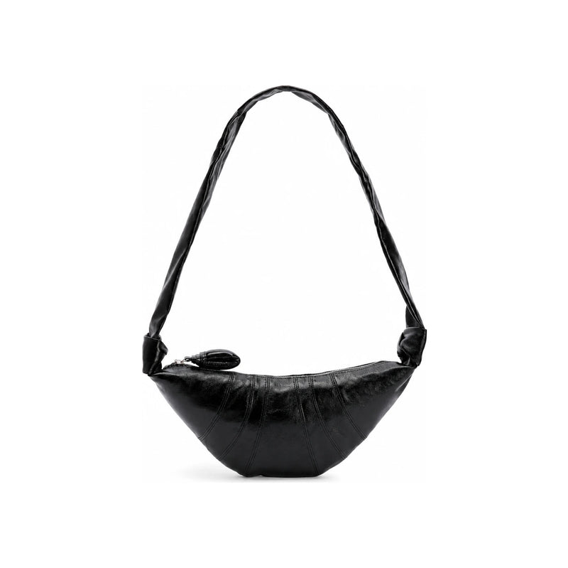 Lemaire Small Croissant Bag Coated Cotton Black Crossbody BG0003 LF1329 BK999