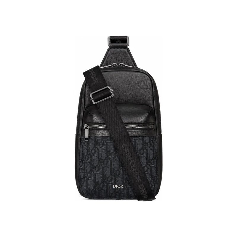DIOR Oblique Jacquard Crossbody Bag Black Men’s Crossbody
