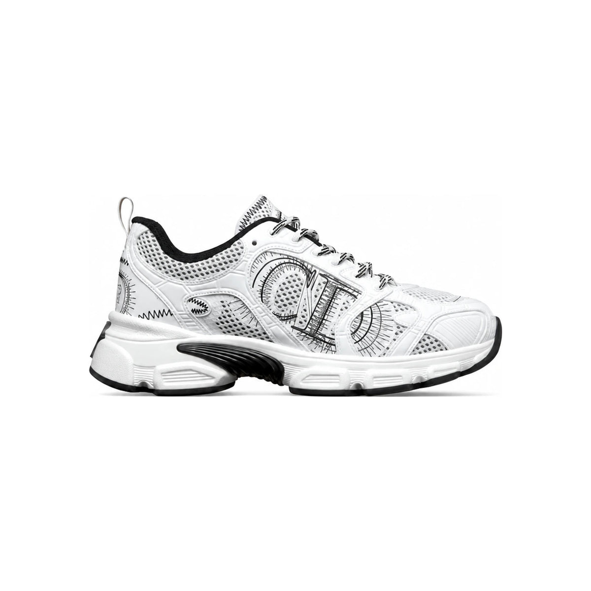 DIOR Chrono Women’s Low-Top Sneakers White Black