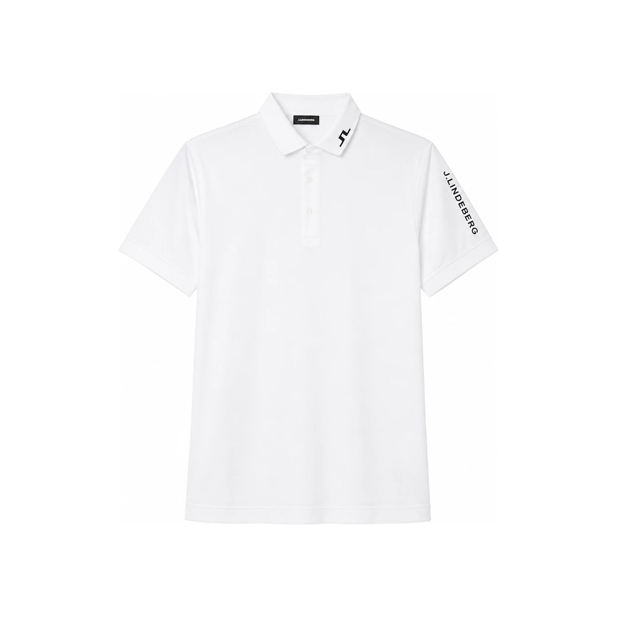 J LINDEBERG Tour Tech Embroidered Logo Polo Shirt White