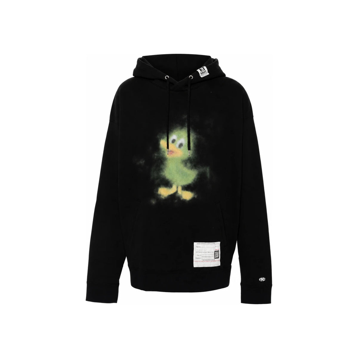 Maison Mihara Yasuhiro Black DUCK Print Hoodie Sweater for Men