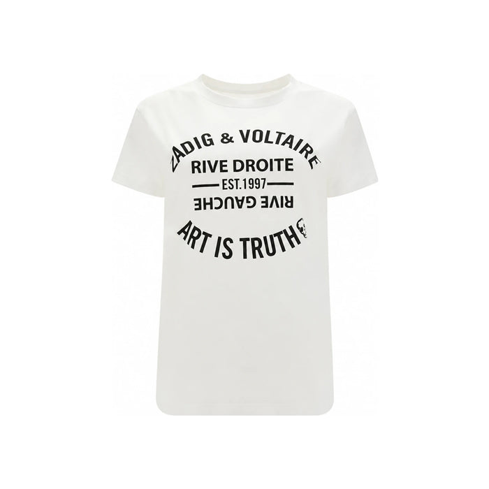Zadig&Voltaire White Cotton Short Sleeve T-Shirt