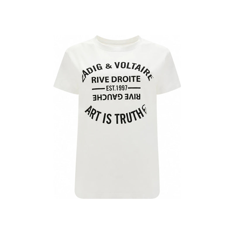 Zadig&Voltaire White Cotton Short Sleeve T-Shirt