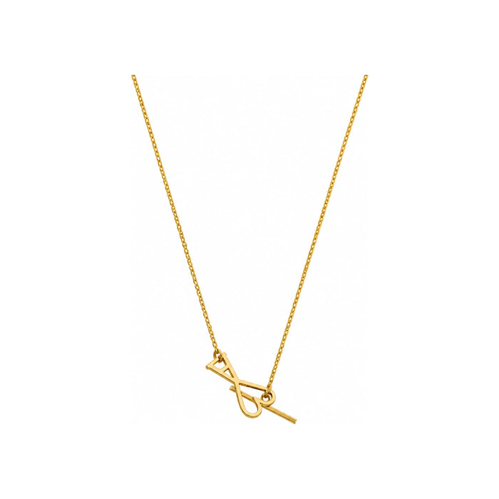 AMI Heart Logo Two-in-One Chain Necklace UJW918 361 902
