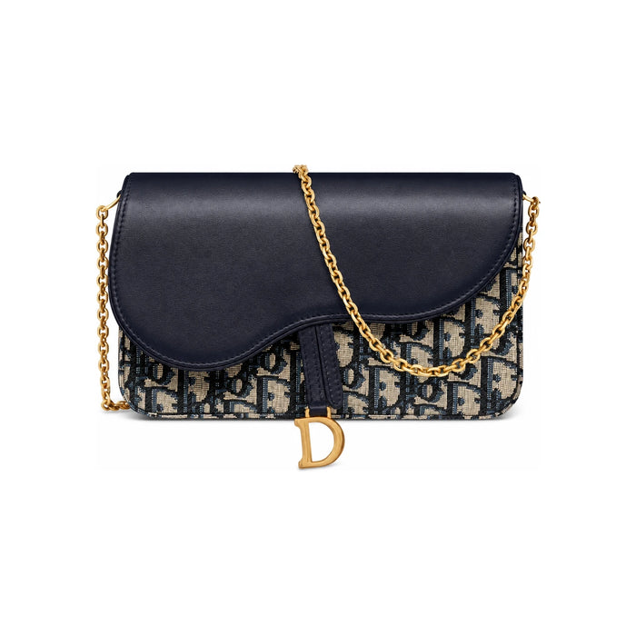 DIOR Saddle Medium Chain Pouch Crossbody Shoulder Bag S5907CNKO M928