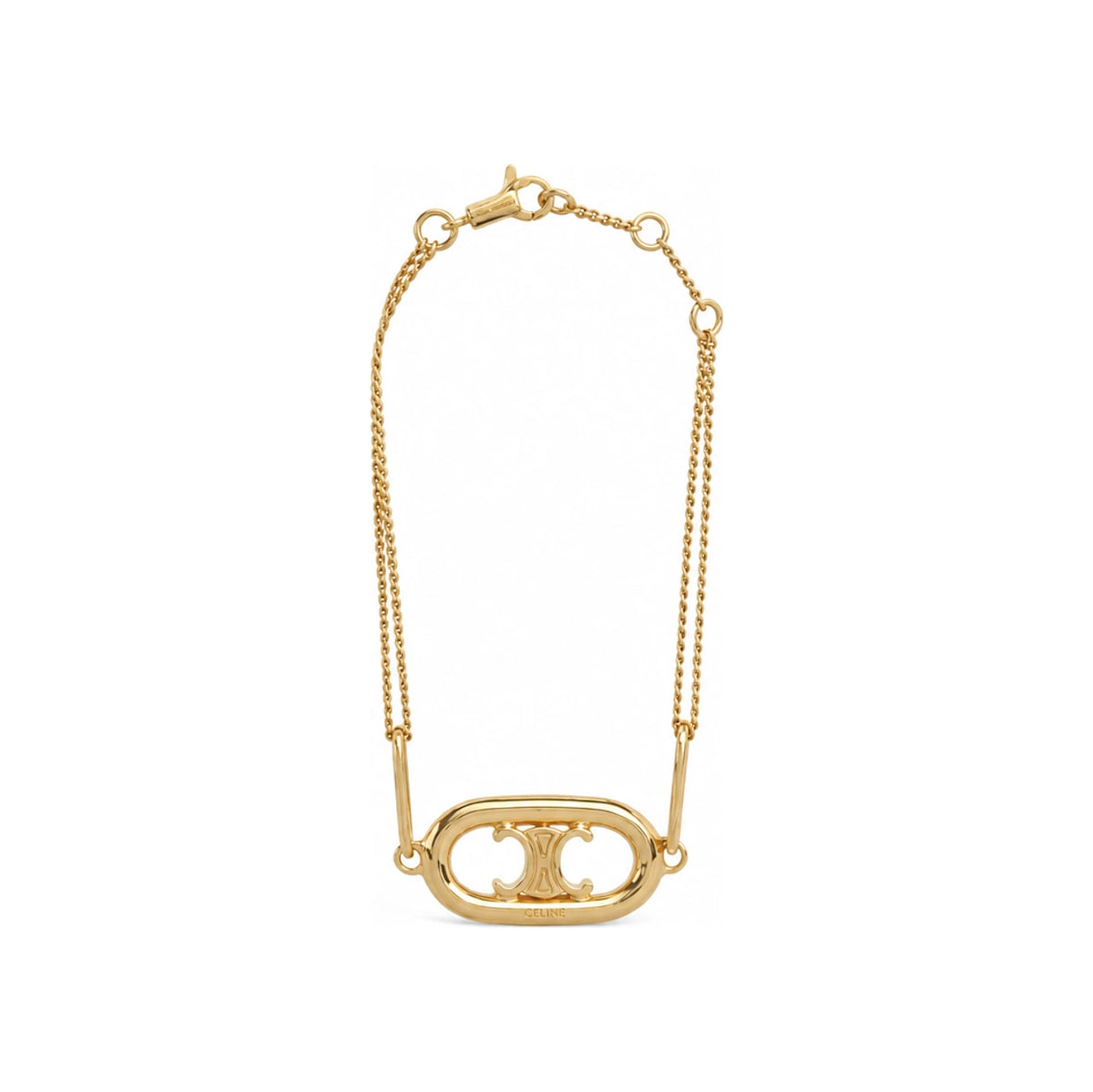 CELINE Triomphe Bracelet Gold-Tone Women’s Jewelry