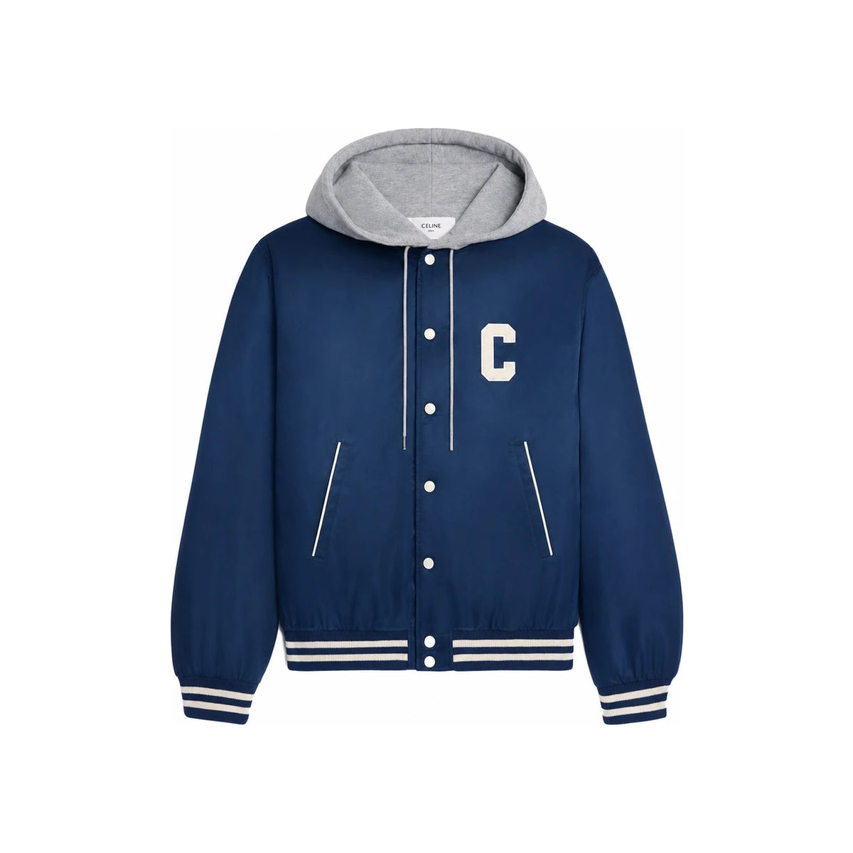 CELINE Oversized Nylon Hooded Teddy Jacket 2W15A227R 07MR