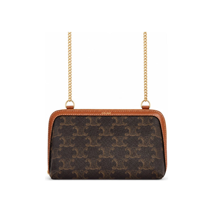 CELINE Chain Clutch Shoulder Crossbody Bag 10E382CBX 04LU